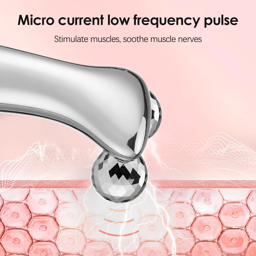 3D Massager Roller Micro-current Face Massager V Face Domestic Beauty Machine Double Chin Face Slimmer Face Lift Devices