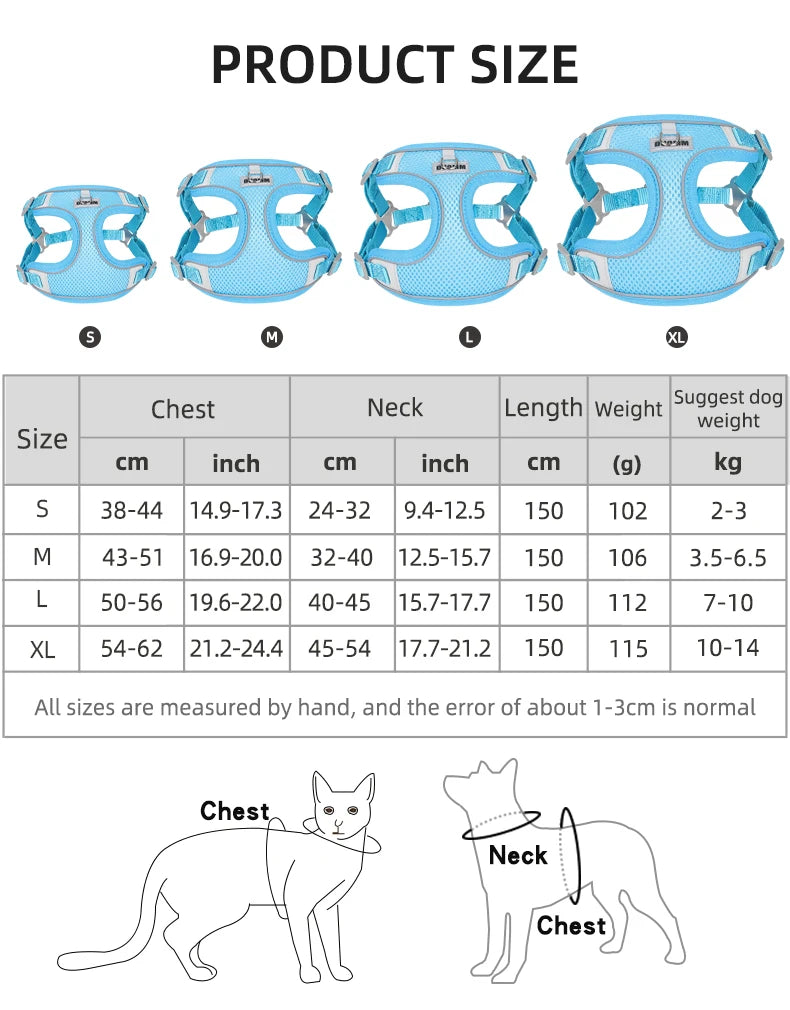 Dog Harness Leash Set for Small Medium Dog Cat