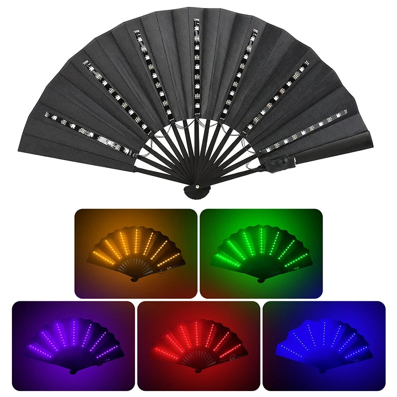 Glowing Folding Fan Lighting Dancing Fans