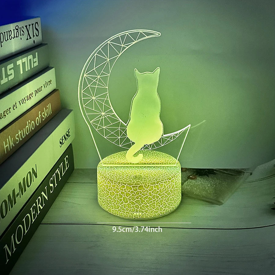 3D acrylic Led light Family children's nightlight - 7 Color changes
