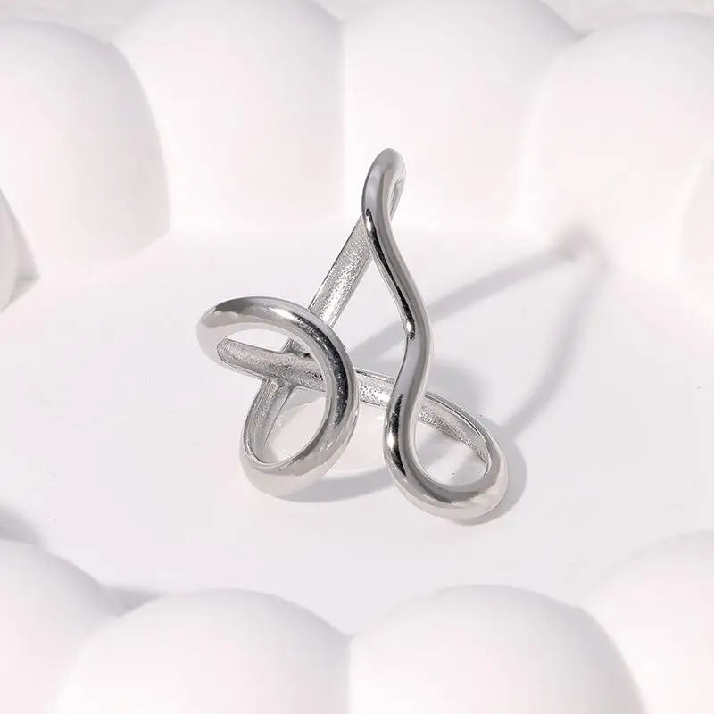 Stainless Steel Waterproof Open Ring Personality Charms PVD