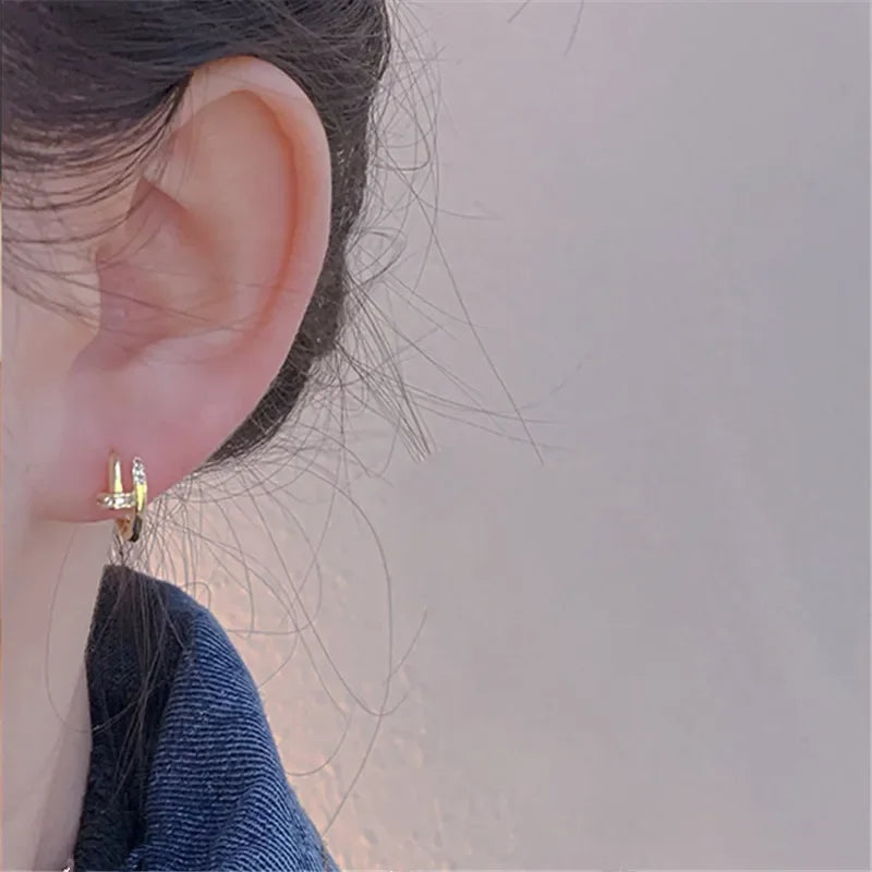 Hot-Selling Round Nail Earrings, Sweet And Romantic Niche Design