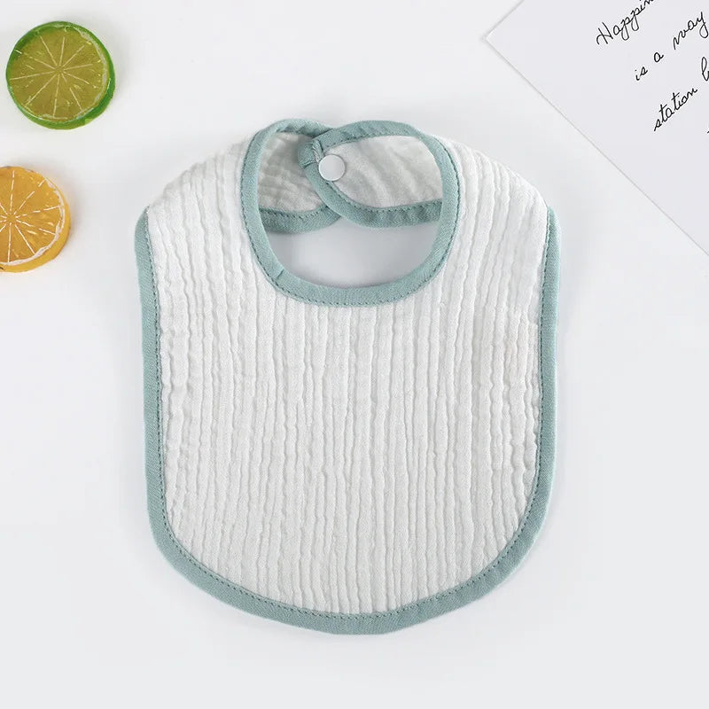 Baby Girl Boy Feeding Bibs Solid Color