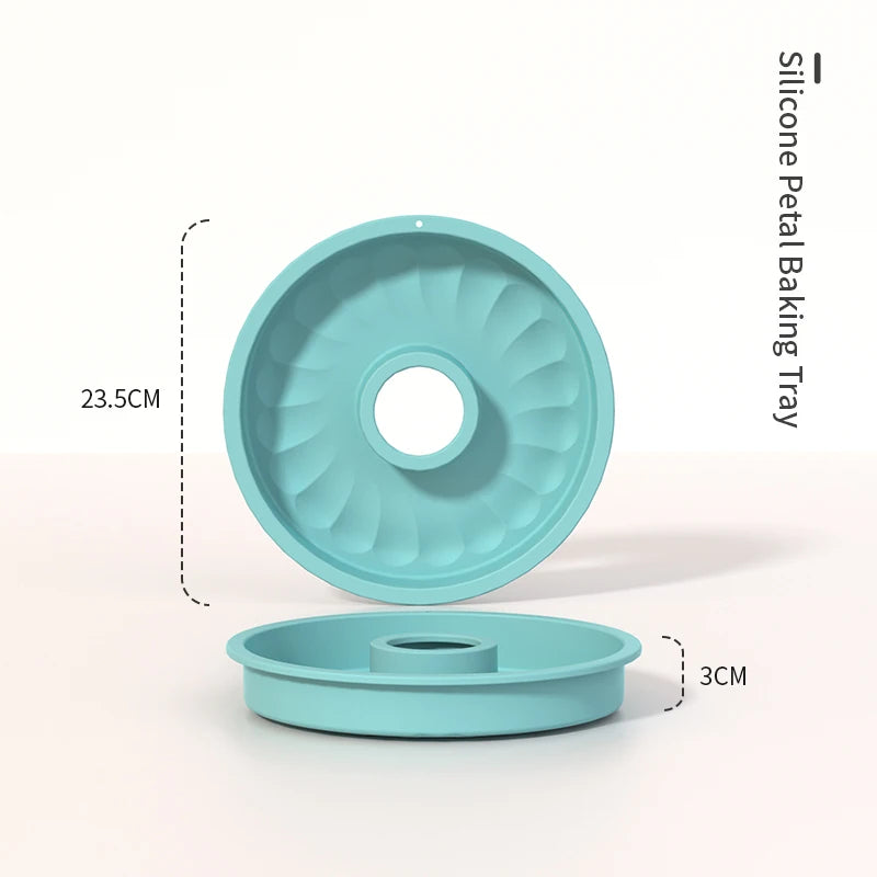 3D Silicone Kitchen Fluted Tube Pan Bakeware Airfryer Accessories