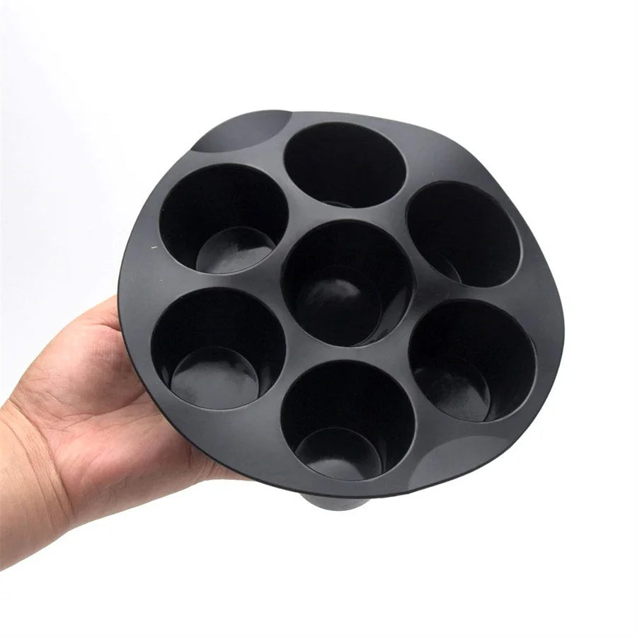 7 Cups Airfryer Silicone Muffin Pan Cupcake Mold for 3.5 to 5.8