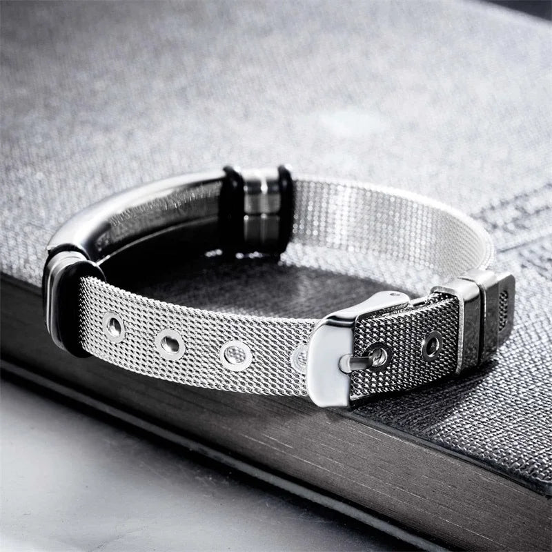 Customized Men's Bracelet with Photo Text Name Personalized Gifts