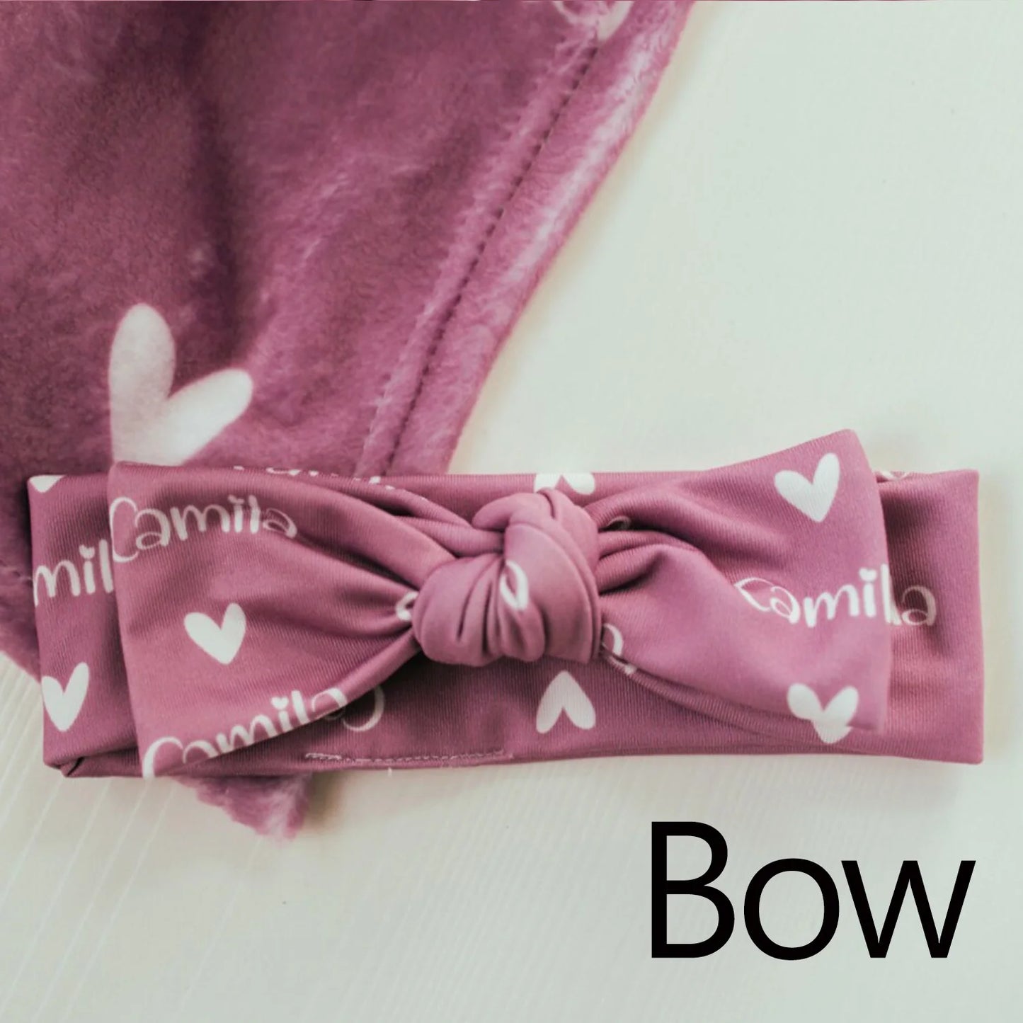 Personalized Jersey Swaddle, Baby Name Hat, bow