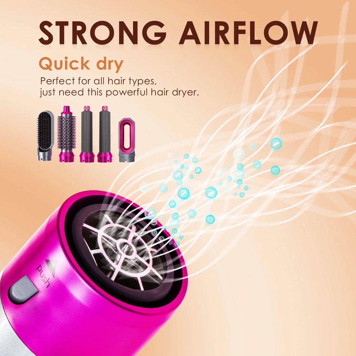 5 in 1 Hair Straightener Styling Tool For Airwrap Hair Dryer