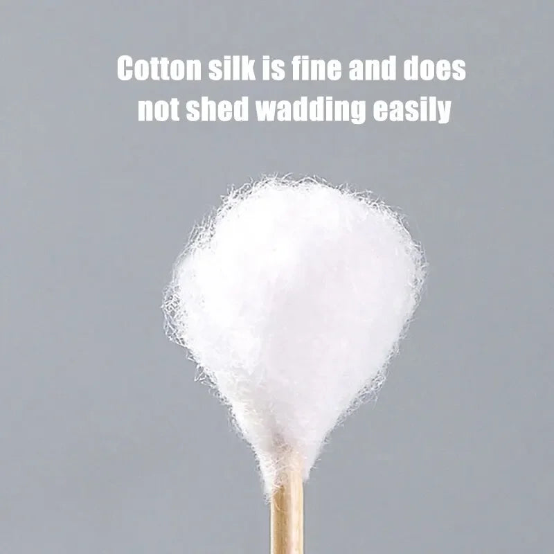 500PCS Disposable Cotton Swab Box With Double End Round Head