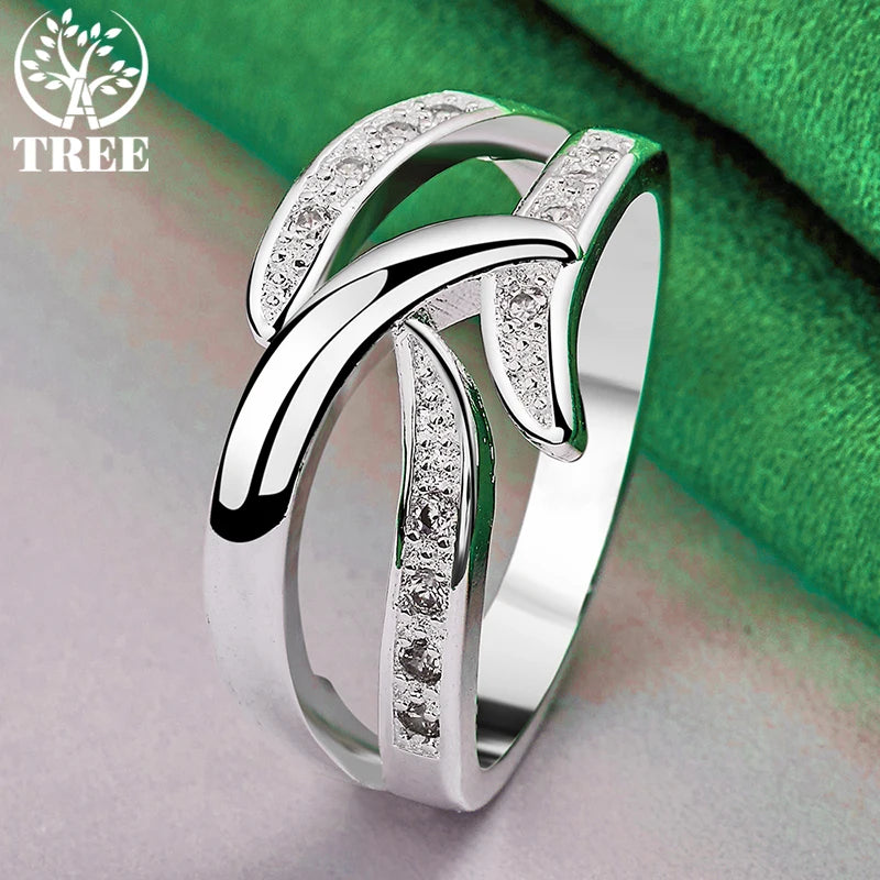 925 Sterling Silver Noble Shiny Elegant AAA Zircon Ring For Women -BOGOš„