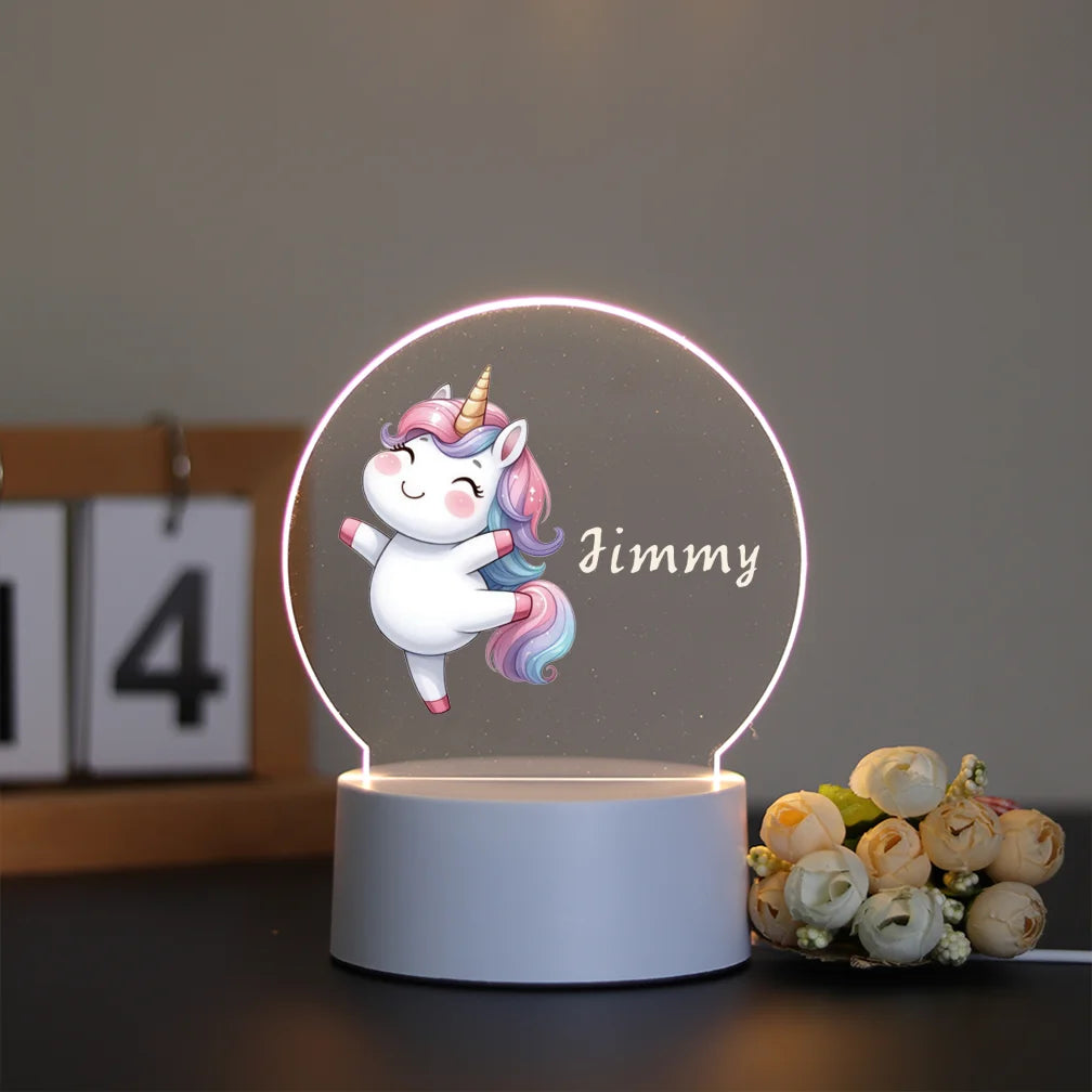 Personalized Name 3D Visual Night Light Led Night Kids Room