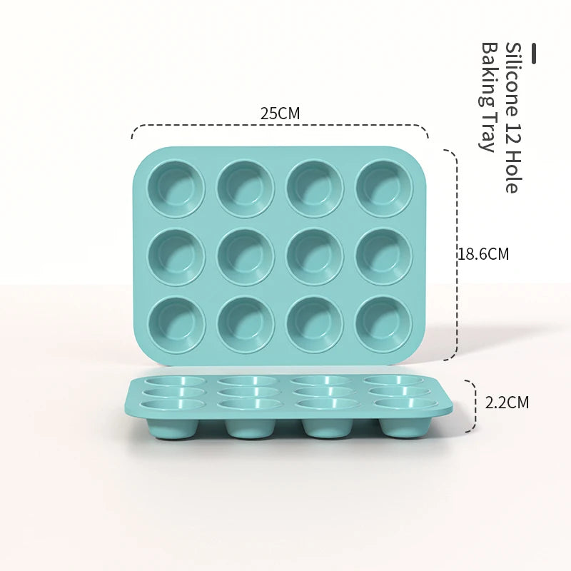 3D Silicone Kitchen Fluted Tube Pan Bakeware Airfryer Accessories