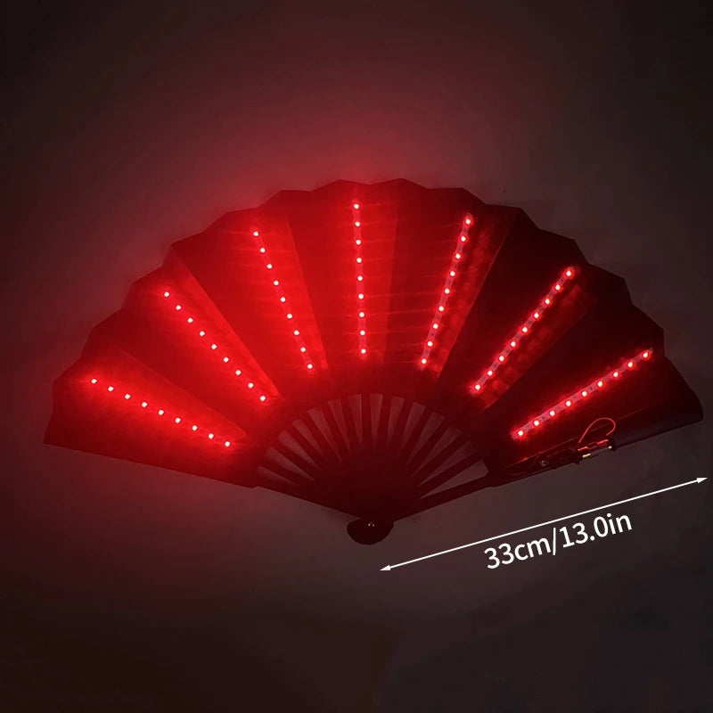 Glowing Folding Fan Lighting Dancing Fans