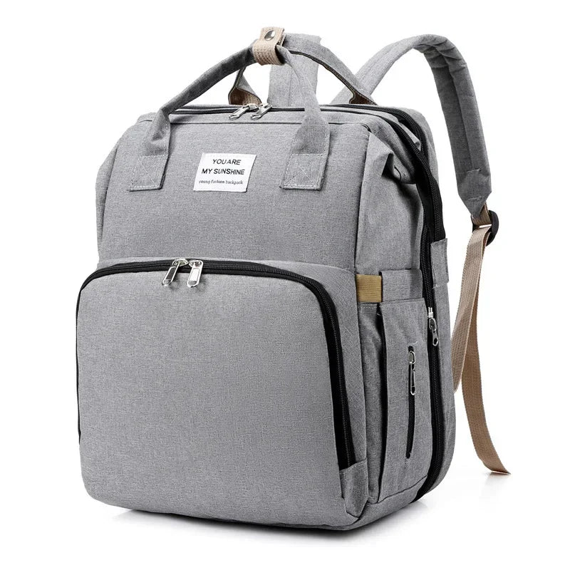 Foldable Diaper Bag Baby Bed Bags Crib Travel Backpack with Changing Station