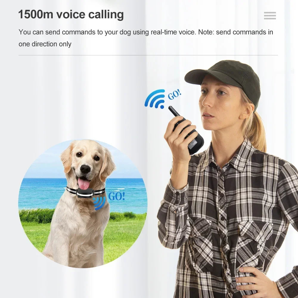 1500m Electric Dog Training Collar Voice Walkie-Talkie