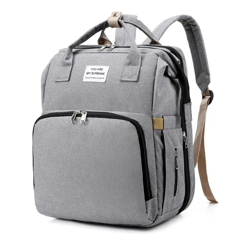 Foldable Diaper Bag Baby Bed Bags Crib Travel Backpack with Changing Station