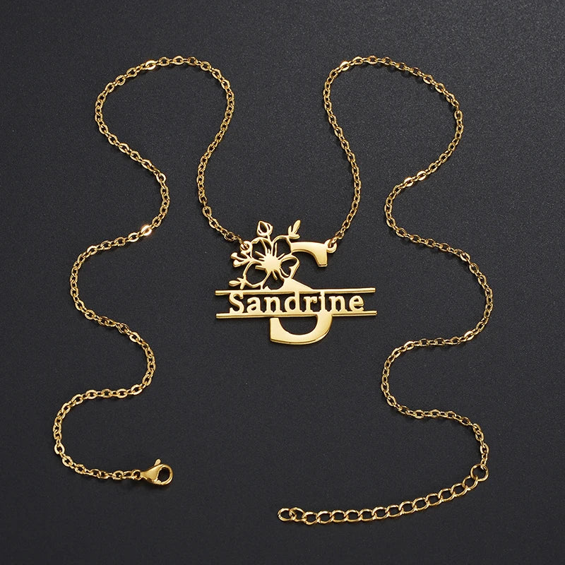 Treebud Customized Capital Letters Name Necklace - Buy One Get One Free 🔥