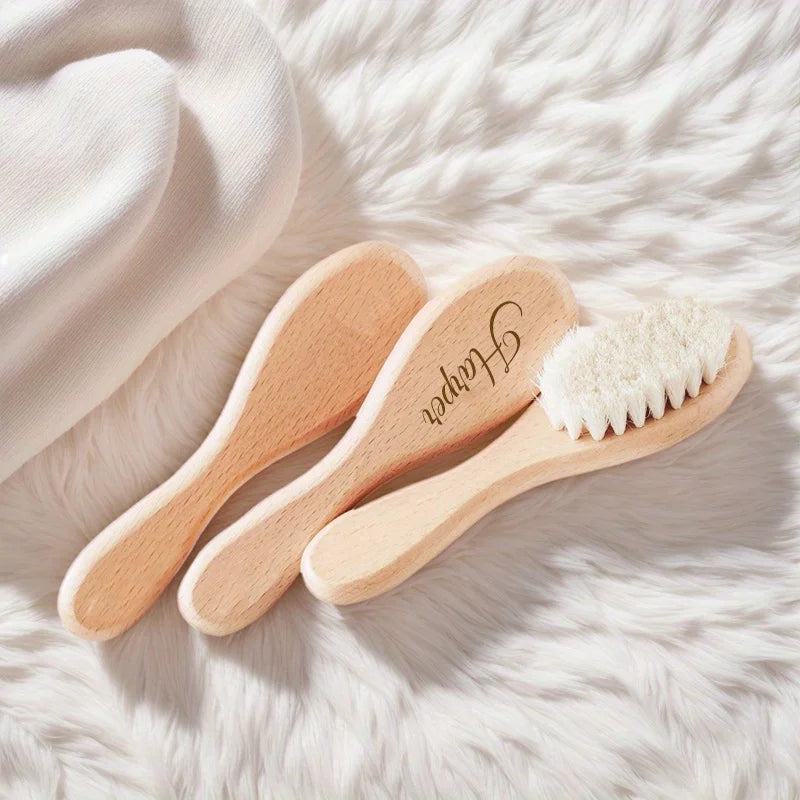 1 Personalized Baby Hairbrush Shower Gift Custom Engraved - Buy One Get One ๐ฅ