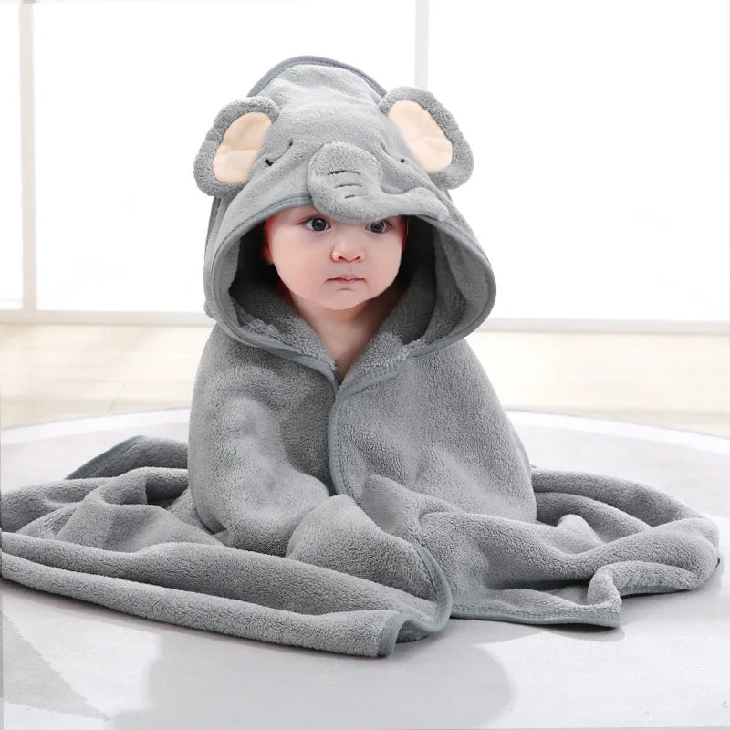 Cartoon Animal Baby Bath Towels Soft Newborn Hooded Towel - BOGO π₯