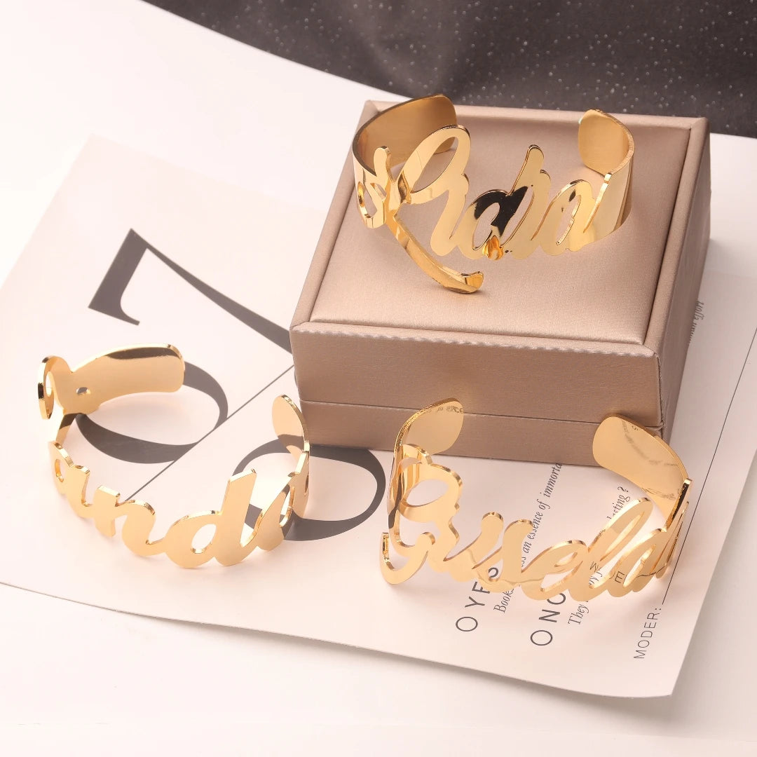 Personalized Bangle Stainless Steel Gold Silver| Buy One Get One Free!