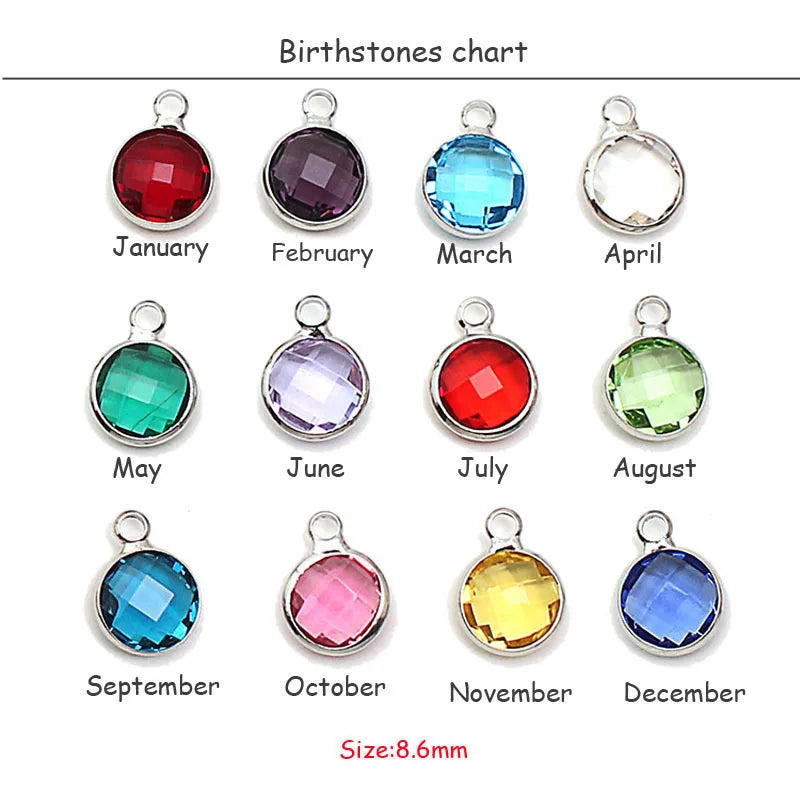 Custom Birthstone Lariat Name Necklace
