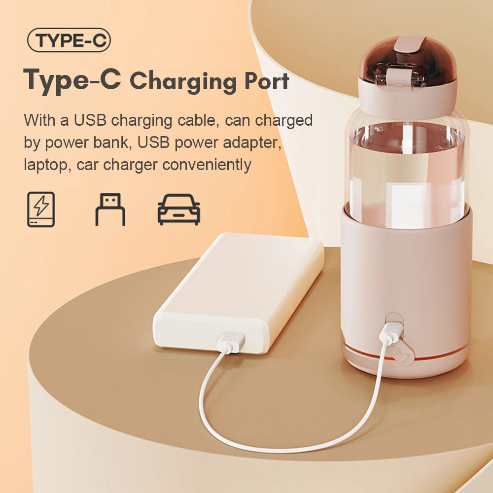 Portable Electric Bottle Warmer For Baby Milk USB Rechargeable