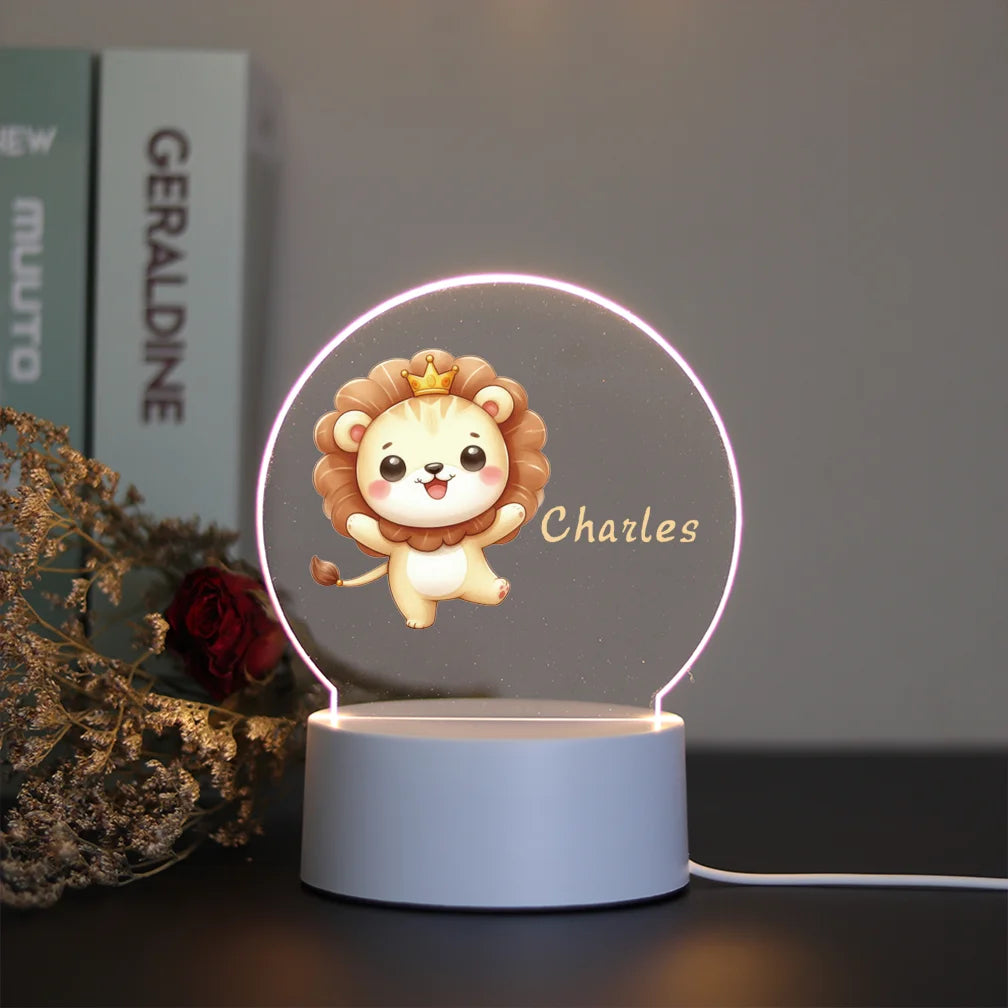 Personalized Name 3D Visual Night Light Led Night Kids Room