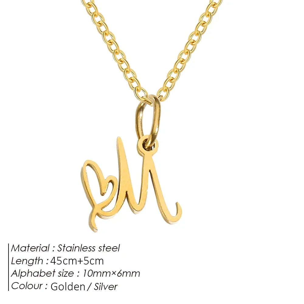 women Initial Necklace