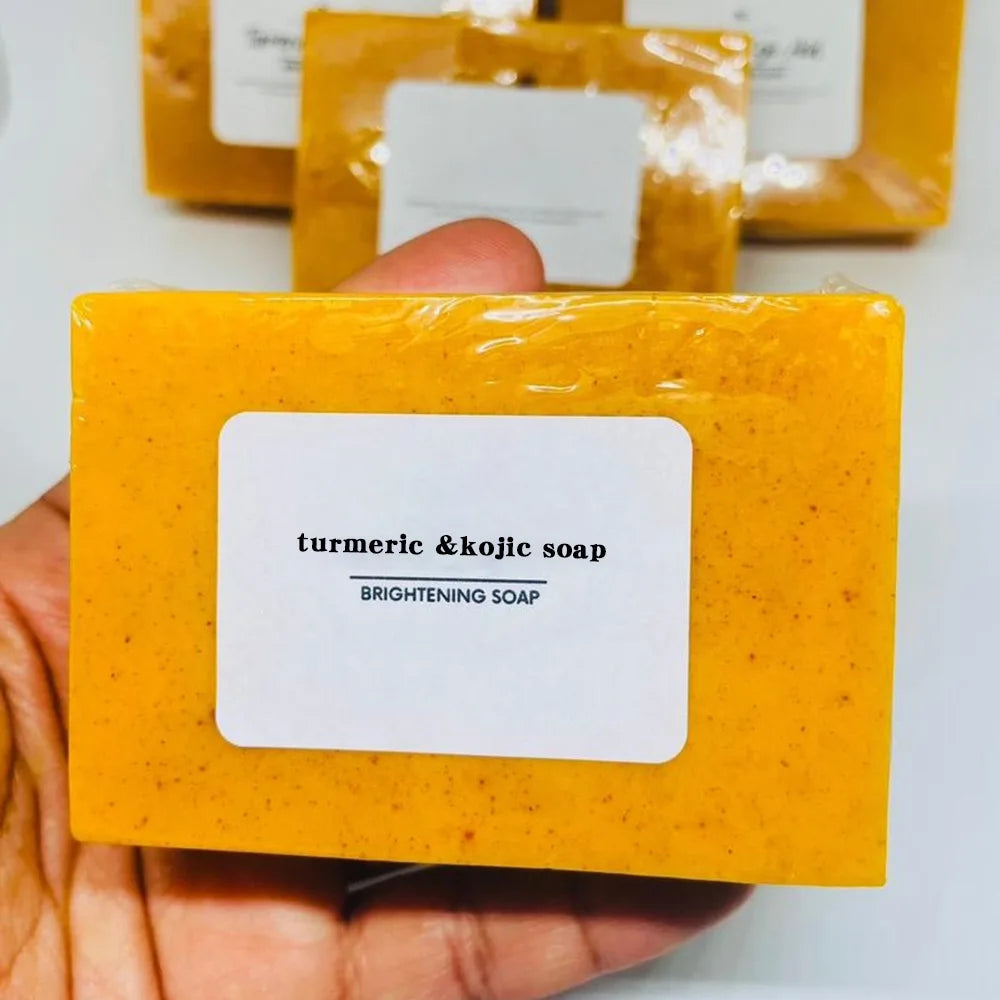 100g Turmeric Hand Made Soap, Lemon Kojic Acid Soap - Free Shipping