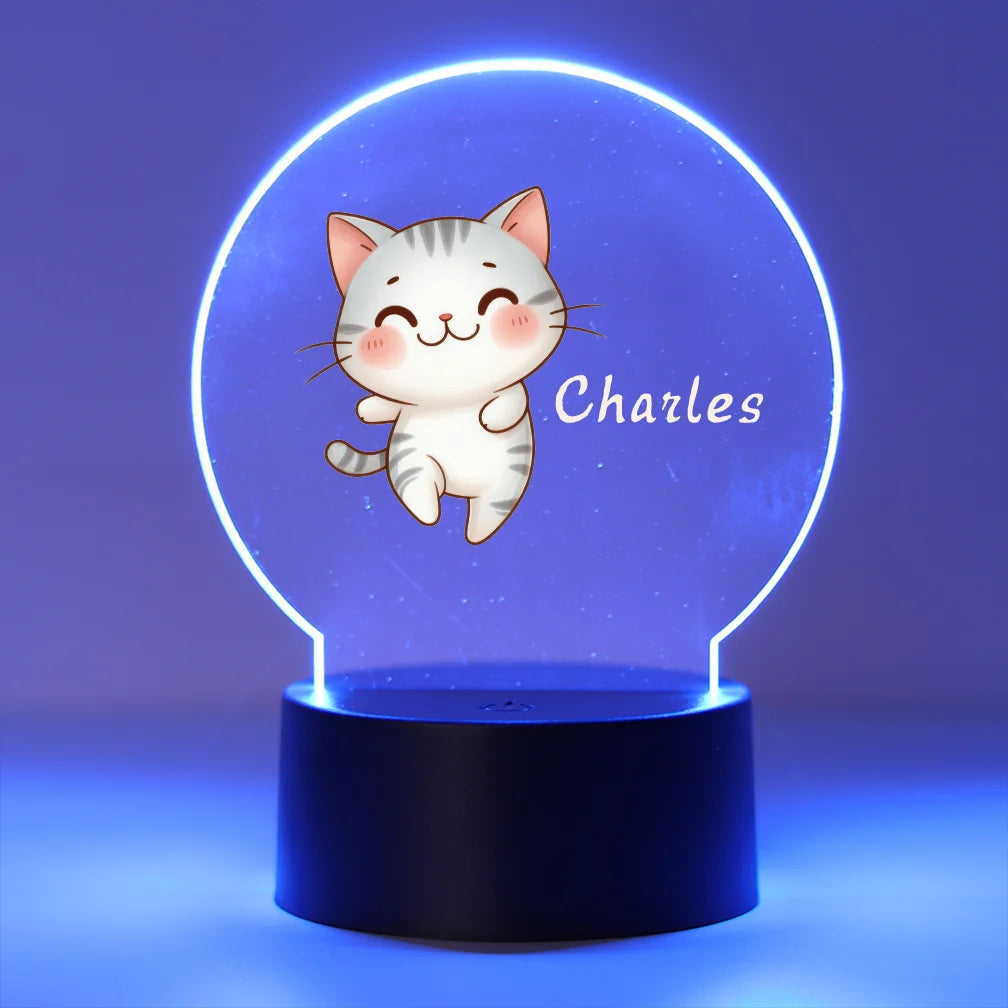 Personalized Name 3D Visual Night Light Led Night Kids Room