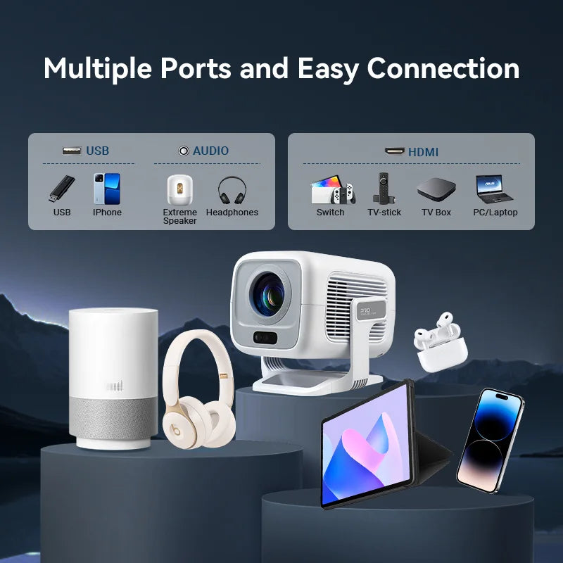 HUAWEISHI 4K Android Projector 4K Projector