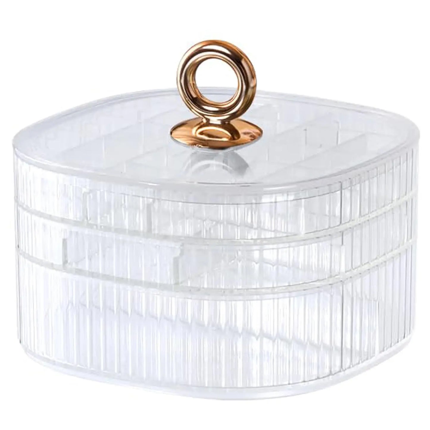 Transparent Jewelry Box 3-Layer Stackable Case Jewelry Case For Home
