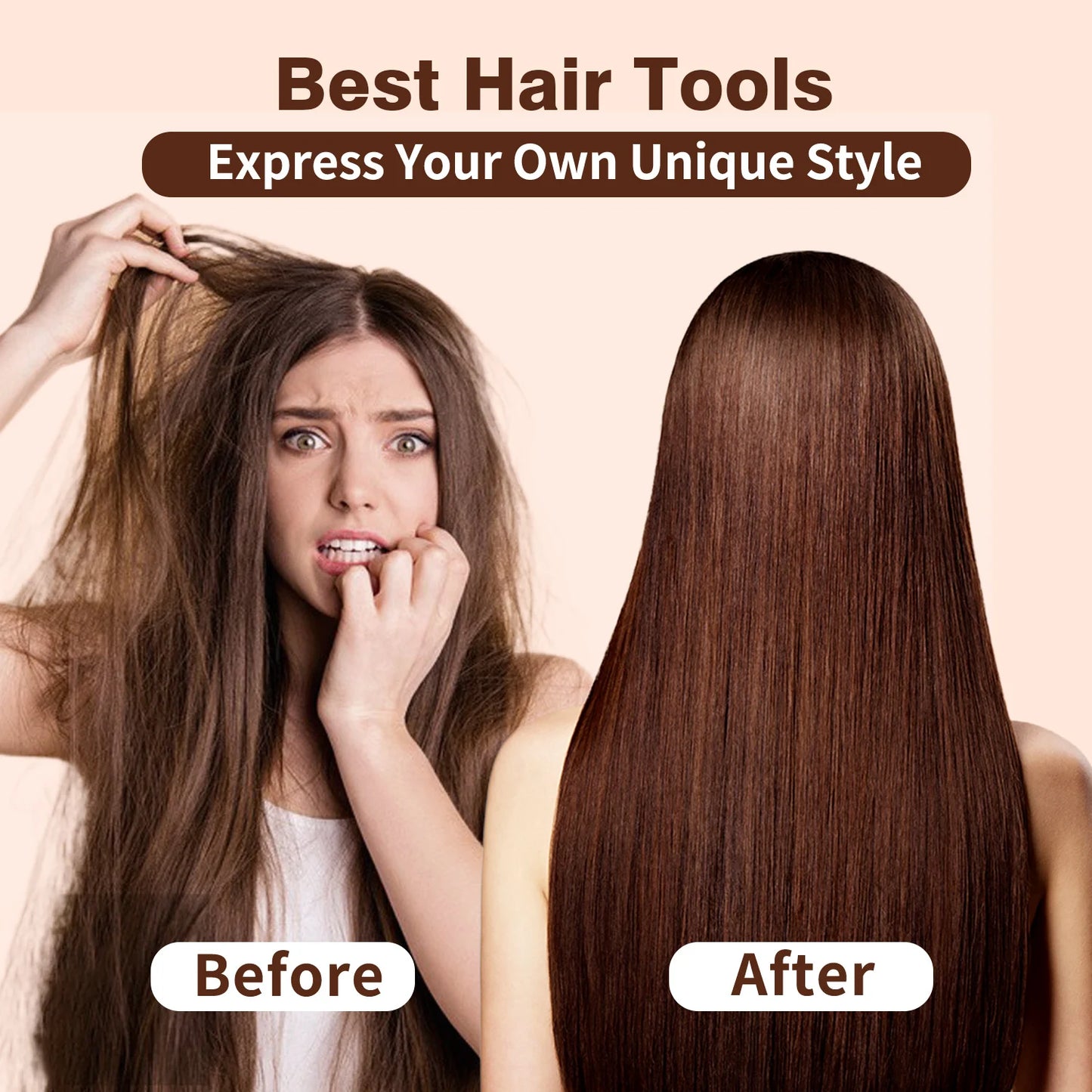 2in1 Hair DryerWet and Dry Hair StraightenerAir Negative Ion Portable