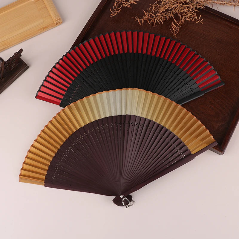 Party Chinese Bamboo Fan Vintage Hollow Antiquity Folding Fans