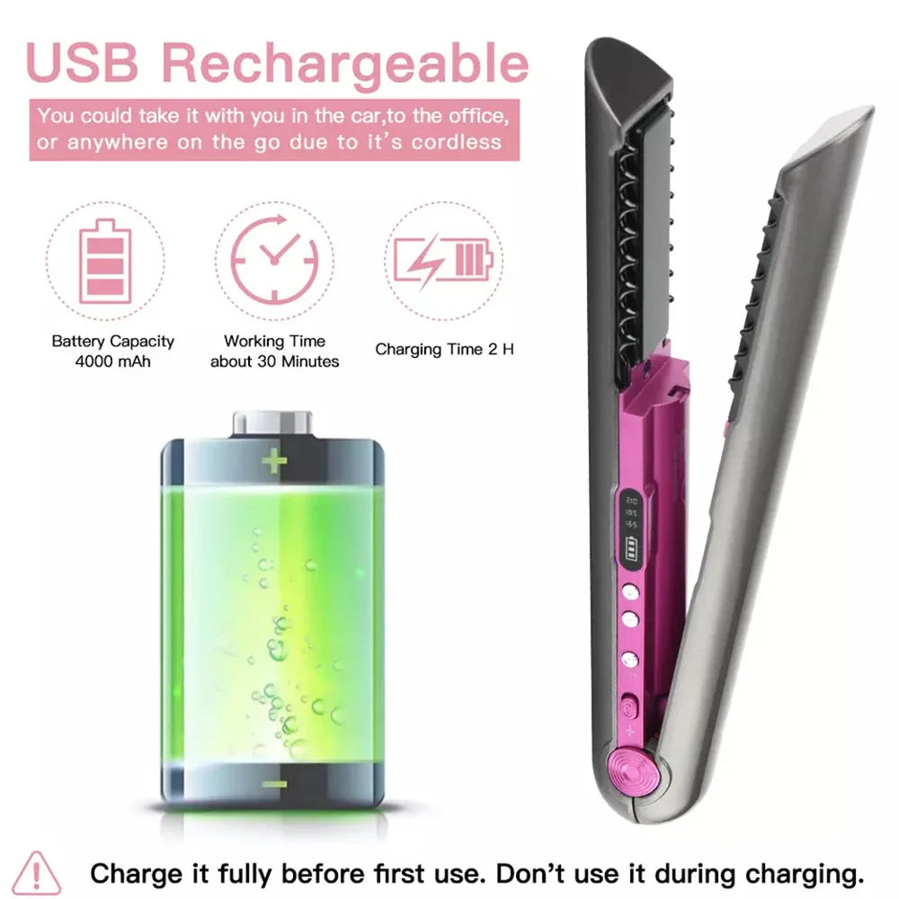Hair Brushes Straightening Dry Wet 40w 59w Hair Straightener Curling Iron