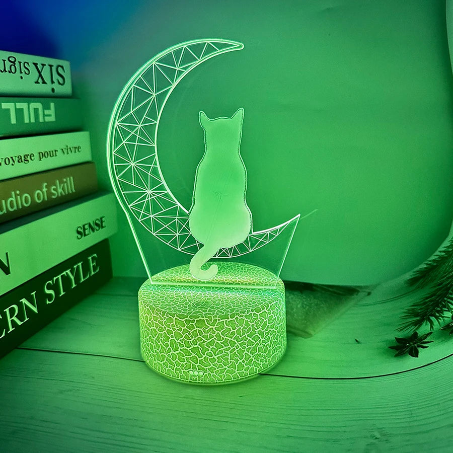 3D acrylic Led light Family children's nightlight - 7 Color changes