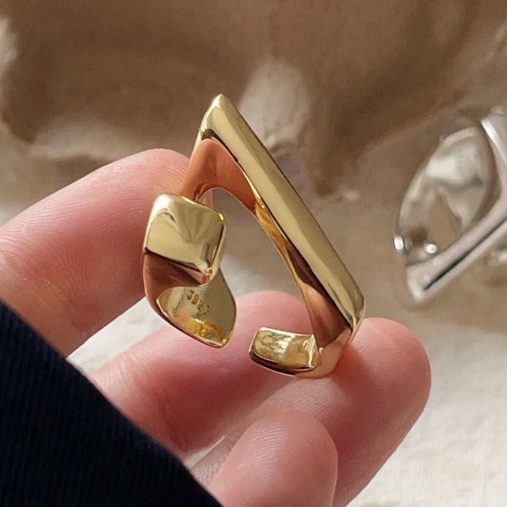 925 Sterling Silver Ring Adjustable Geometric Ring - Buy One Get One Free 🔥