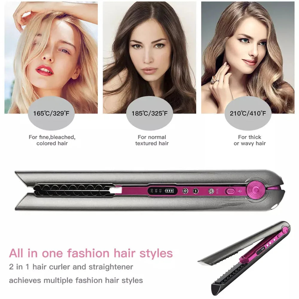 Hair Brushes Straightening Dry Wet 40w 59w Hair Straightener Curling Iron