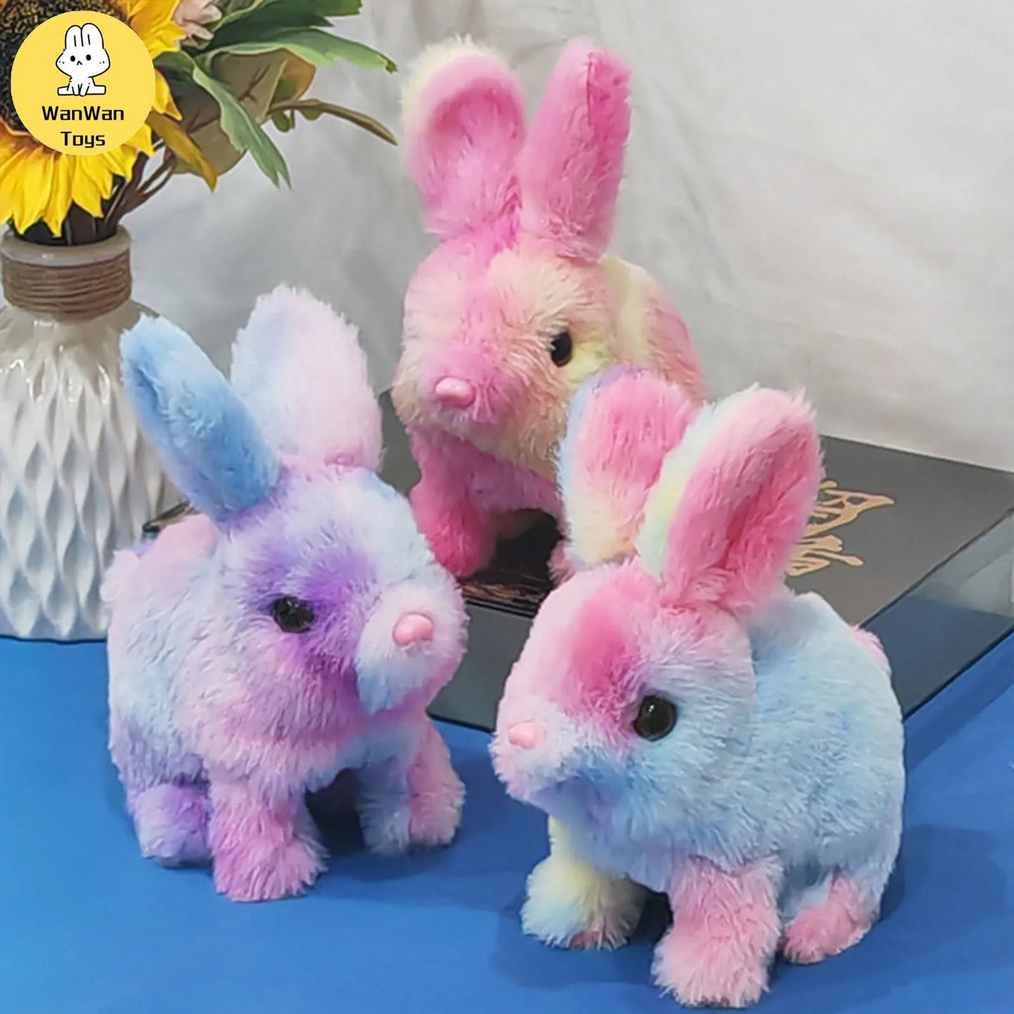 Simulation Soft Fur Color Starry Sky Color Electric Cute Bunny Interactive