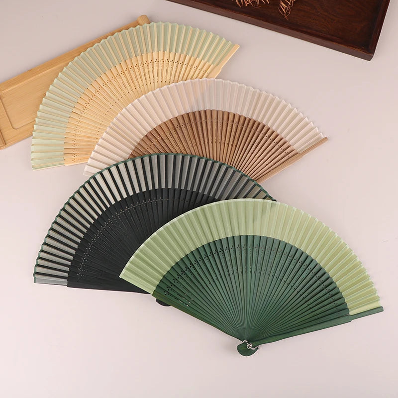 Party Chinese Bamboo Fan Vintage Hollow Antiquity Folding Fans