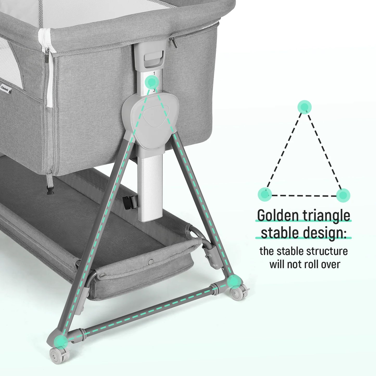 Bassinet Basket Bedside Sleepers for 0 to 6 Months Baby Infants