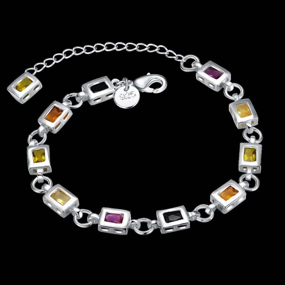 Noble 925 Sterling Silver Elegant Charm Bracelets Zirconia - Buy One get One free🔥