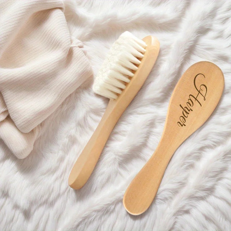 1 Personalized Baby Hairbrush Shower Gift Custom Engraved - Buy One Get One ๐ฅ