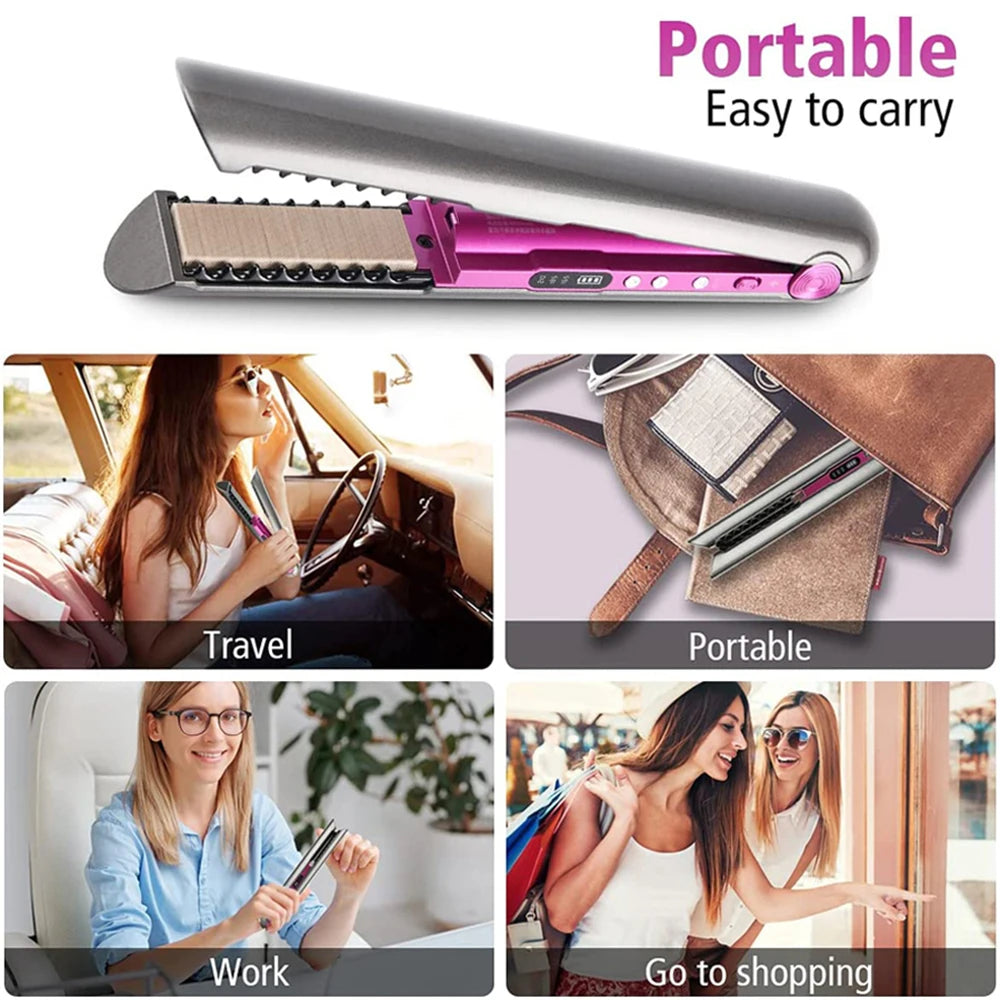 Hair Brushes Straightening Dry Wet 40w 59w Hair Straightener Curling Iron