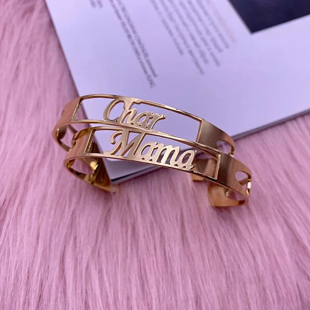 Customized Demure Bangles Stainless Steel -Free Shipping!