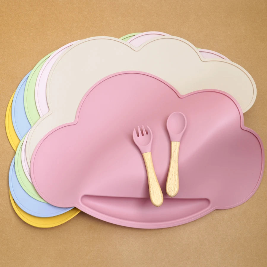 1pc Silicone Cloud Shape Baby Placemat
