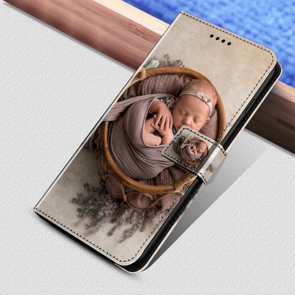 Custom PU Leather Wallet Case For iPhone