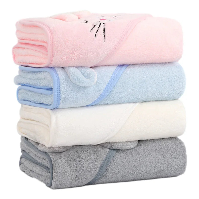 Cartoon Animal Baby Bath Towels Soft Newborn Hooded Towel - BOGO π₯
