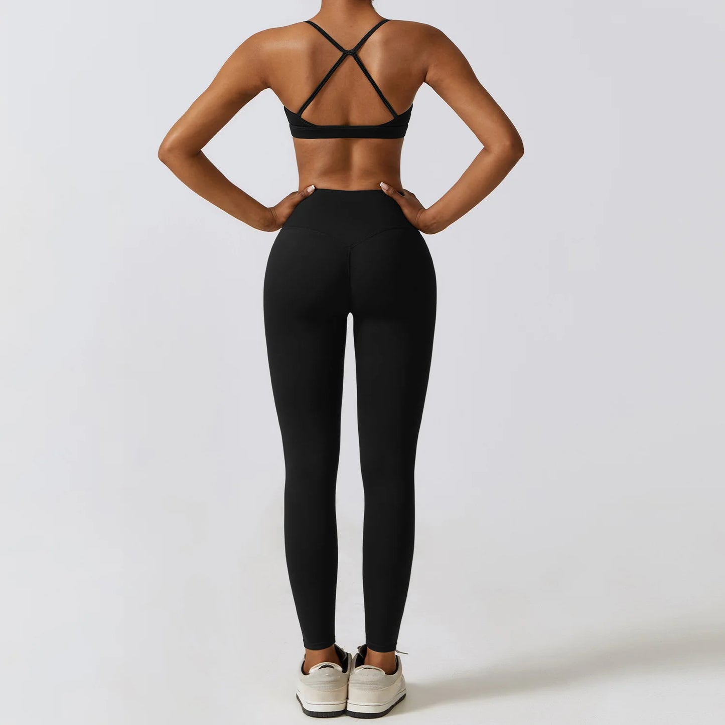 High-Waisted Workout Leggings – Sports Bra and Leggings Set