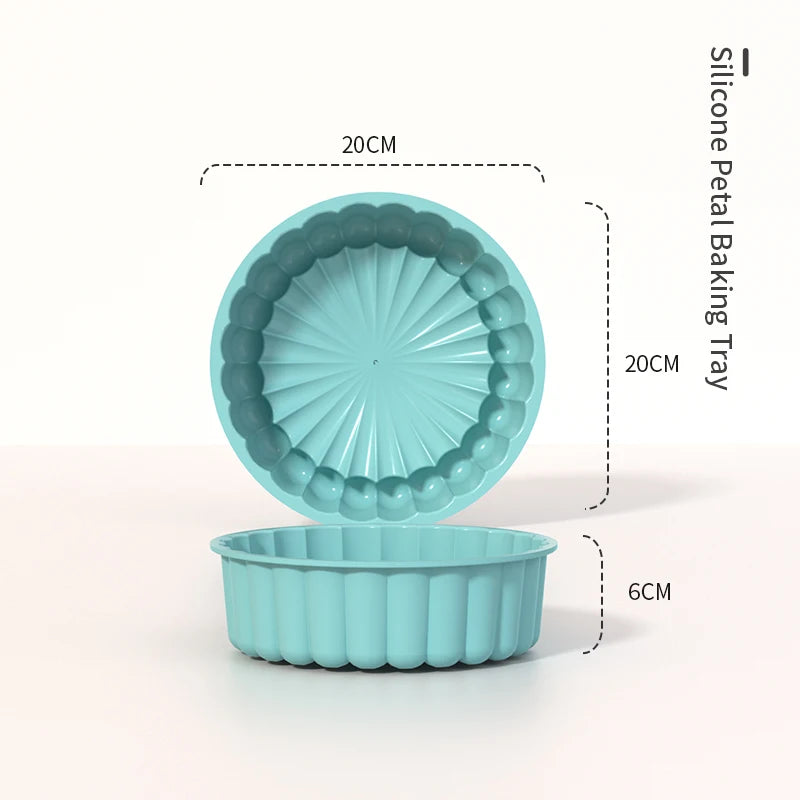 3D Silicone Kitchen Fluted Tube Pan Bakeware Airfryer Accessories